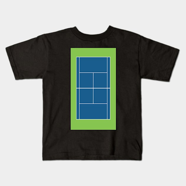 Tennis Court (Hard) Kids T-Shirt by dotbyedot